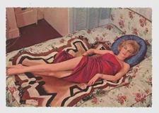 Vintage Postcard  Woman Model Risque Leslie Carole Unposted Chrome Standard