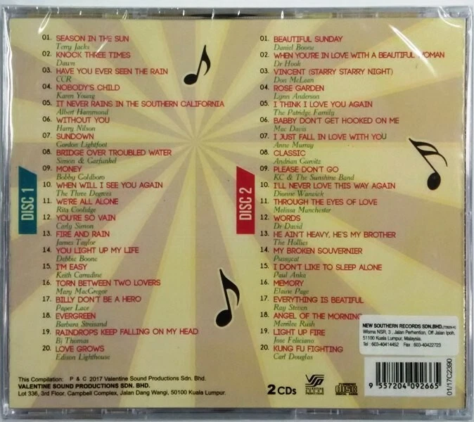 Super Pop Hits of The 70's 2CD 40 Greatest Evergreen Songs Ever Terry Jacks CCR - Image 2 of 4