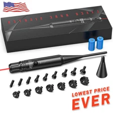 Bore Sight Kit for .17 to 12GA Caliber Rifles Pistol Red Laser Sight Boresighter