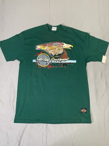 Vintage 1990 Harley Davidson XL T-Shirt Earl Small's Atlanta Single Stitch Neu mit Etikett