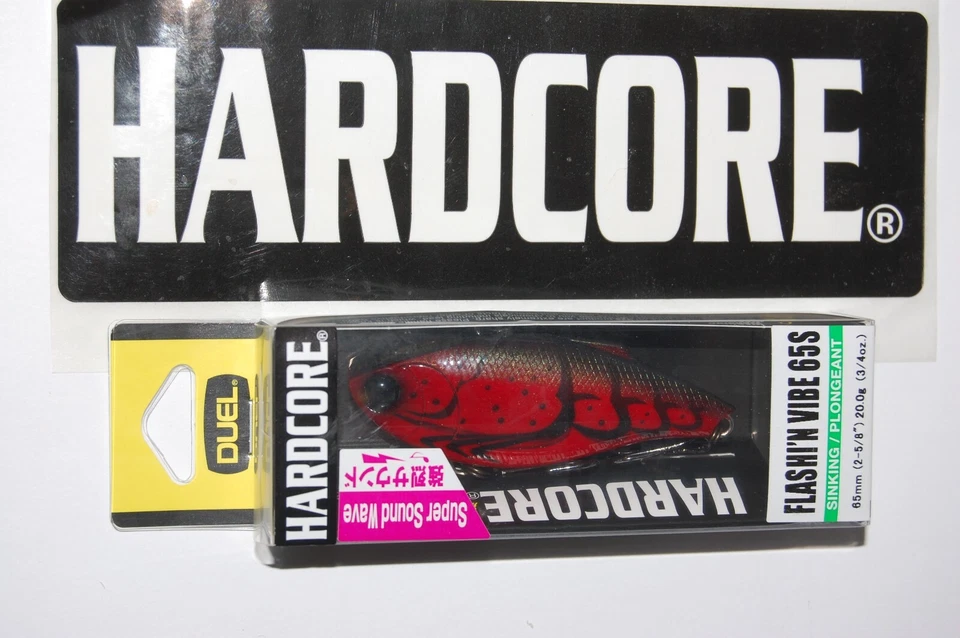 3 señuelos yo zuri duel hardcore 65s flashi'n vibe 2 5/8" 3/4 oz rojo craw r1194-cf Foto 3 de 4