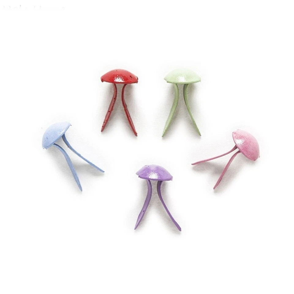 Sujetador de metal Brad 100 piezas brads redondos adorno álbum de recortes hágalo usted mismo remaches 9x5 mm Foto 4 de 4