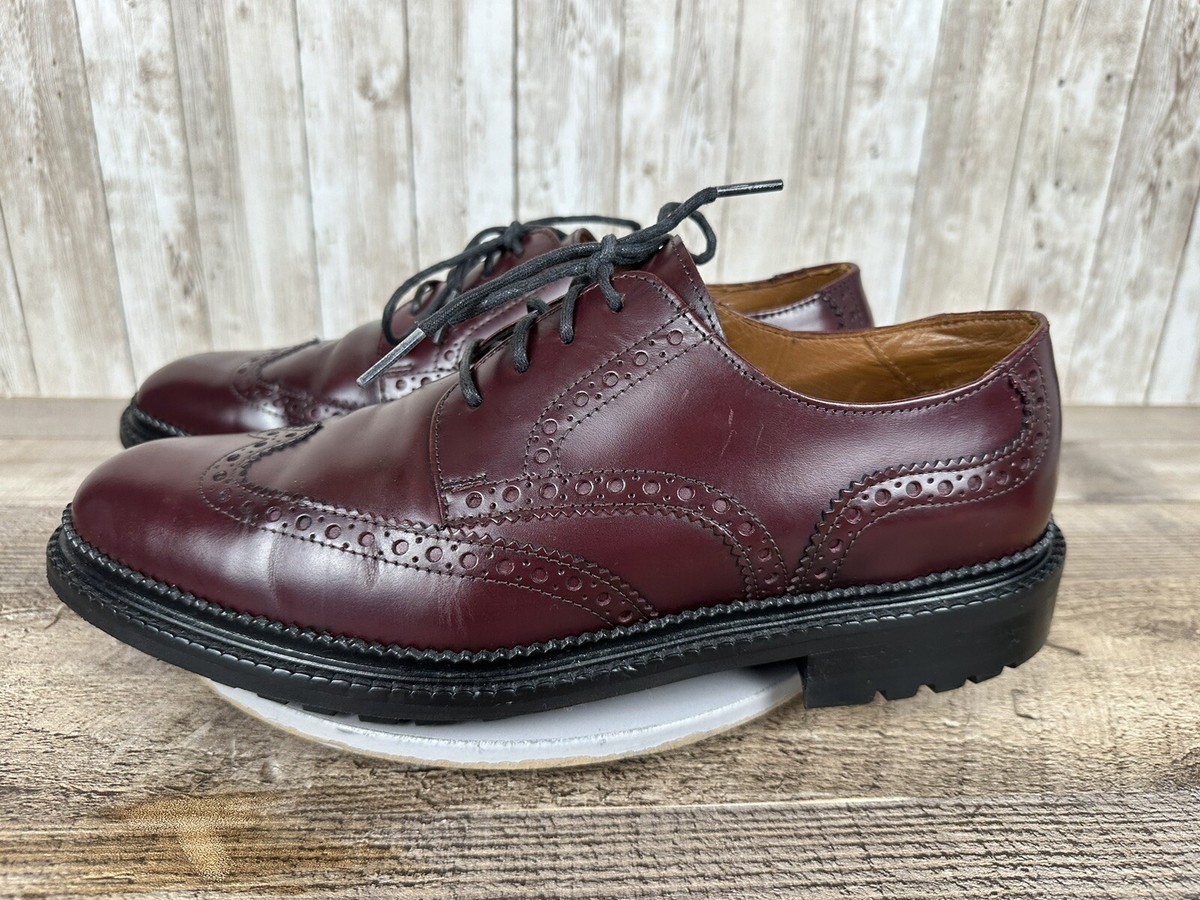 Aquatalio Oxford Derby in oxblood color.  Size 45. Pointed toe Oxblood Lace Up Italian Oxford Dress Shoes for Men main image 3