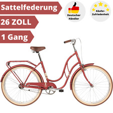 Fahrrad Damen 26 Zoll Damenrad KROSS Le Grand Madison Retro Rot CityBike Holland