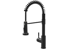 Grifo de Cocina Negro Mate Rociador Extra ble, Dise o Comercial con Resorte de