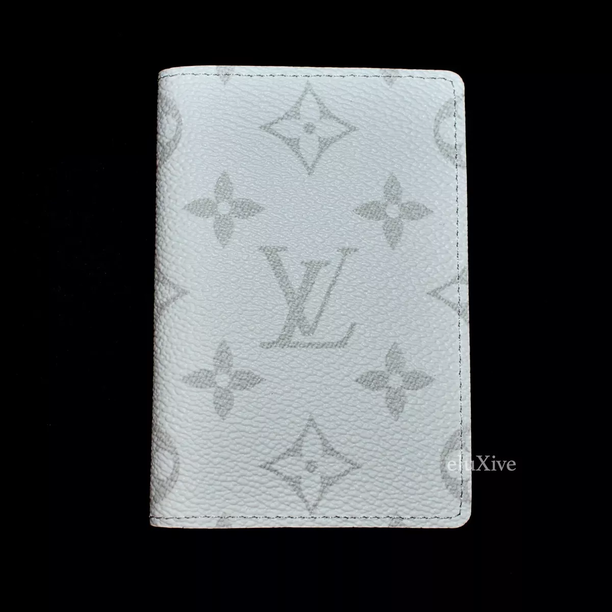 NWT Louis Vuitton Taigarama Monogram Pocket Organizer Wallet White AUTHENTIC