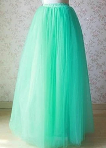 5 Layer Tulle Long Skirt Tutu Women Maxi Wedding Skirts Party Prom Underskirt 11 - Picture 14 of 39
