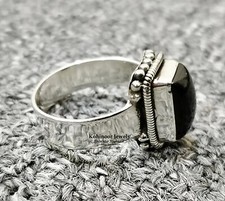 Lucifer Morningstar Rings | 925 Silver | Rectangle Shape | Natural ONYX Gemstone