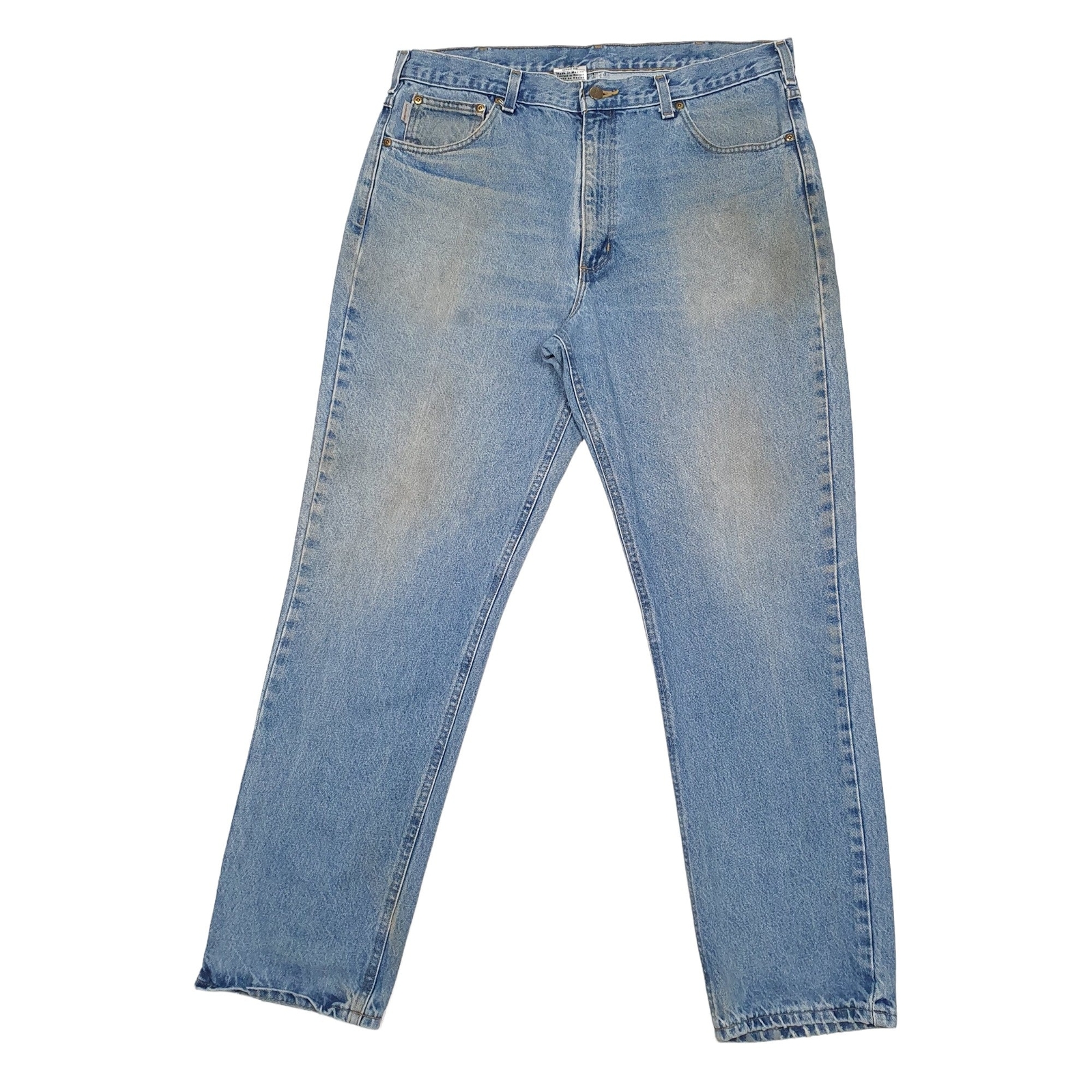 CARHARTT Carpenter Workwear Trousers Cotton Blue Mens W38 L32 image 2