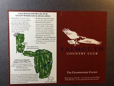 Falmouth Country Club. East Falmouth, Ma. Golf Scorecard