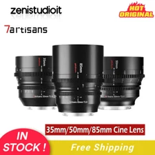 US 7artisans 35mm 50mm 85mm T2.0 Cine Lens Full Frame Lens For Sony E L Mount