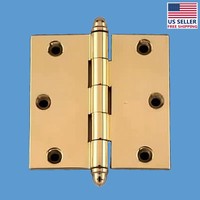 Door Cabinet Hinge 3 X 3 Square Solid Brass Helmet Tip | Renovator's Supply Door Cabinet Hinge 3 X 3 Square Solid Brass Helmet Tip | Renovator's Supply