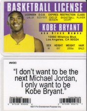 BASKETBALL GREATNESS drivers License fake id card