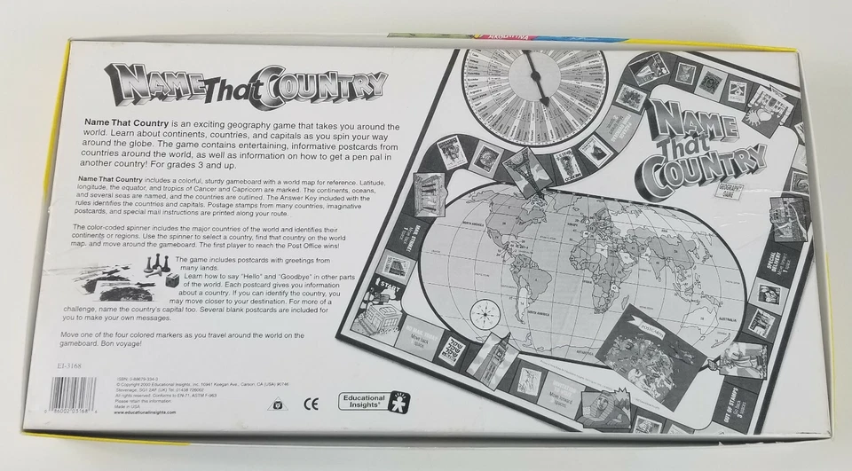 Name That Country Board Game Educational Insights EI-3168 Geography - Image 2 of 3