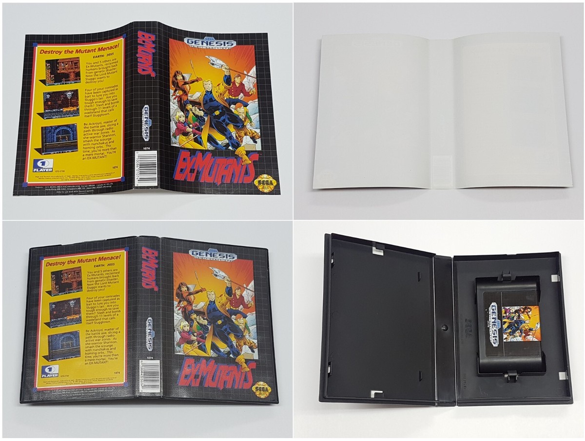 Ex-Mutants with Box Sega Genesis Original Authentic Tested No
