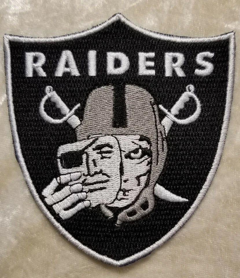 Las Vegas Raiders UnMasked 3.5" Iron or Sew On Patch ~Free Tracking!
