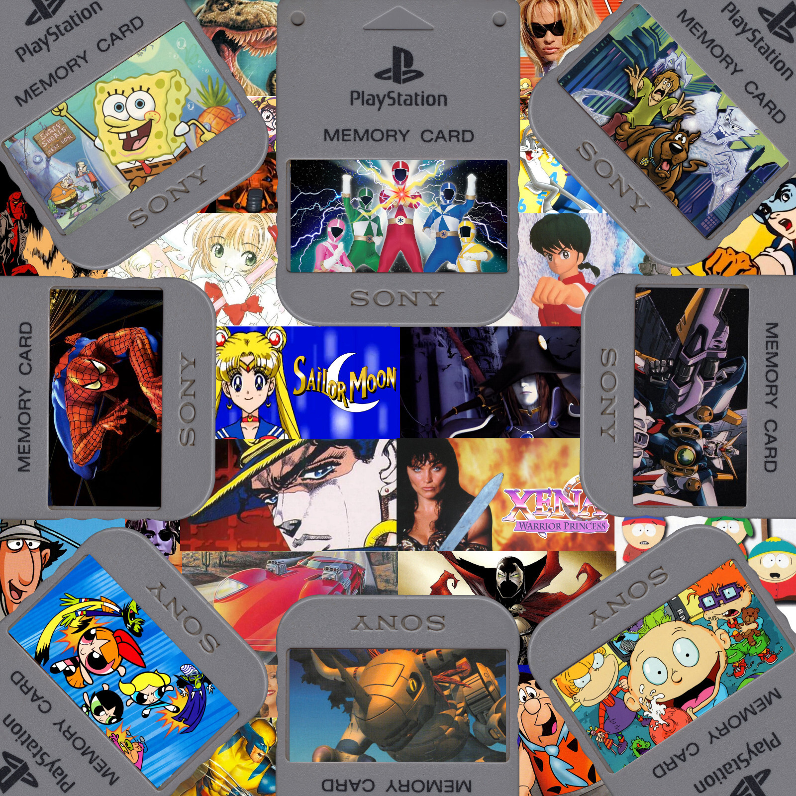 Custom PlayStation 1 (PS1) Memory Card Stickers - Catalog #3 - You Pick!