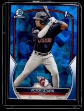 2023 Bowman Chrome Prospects Sapphire Victor Izturis Cleveland Guardians