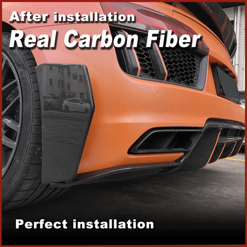 Parachoques trasero de carbono Canards Splitter alerón labio para Audi R8 4S 2016-2018 - Imagen 3 de 13