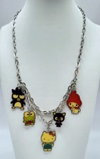 Hello Kitty and Friends Enamel Charm Necklace Sanrio 50th Anniversary 2010 Rare