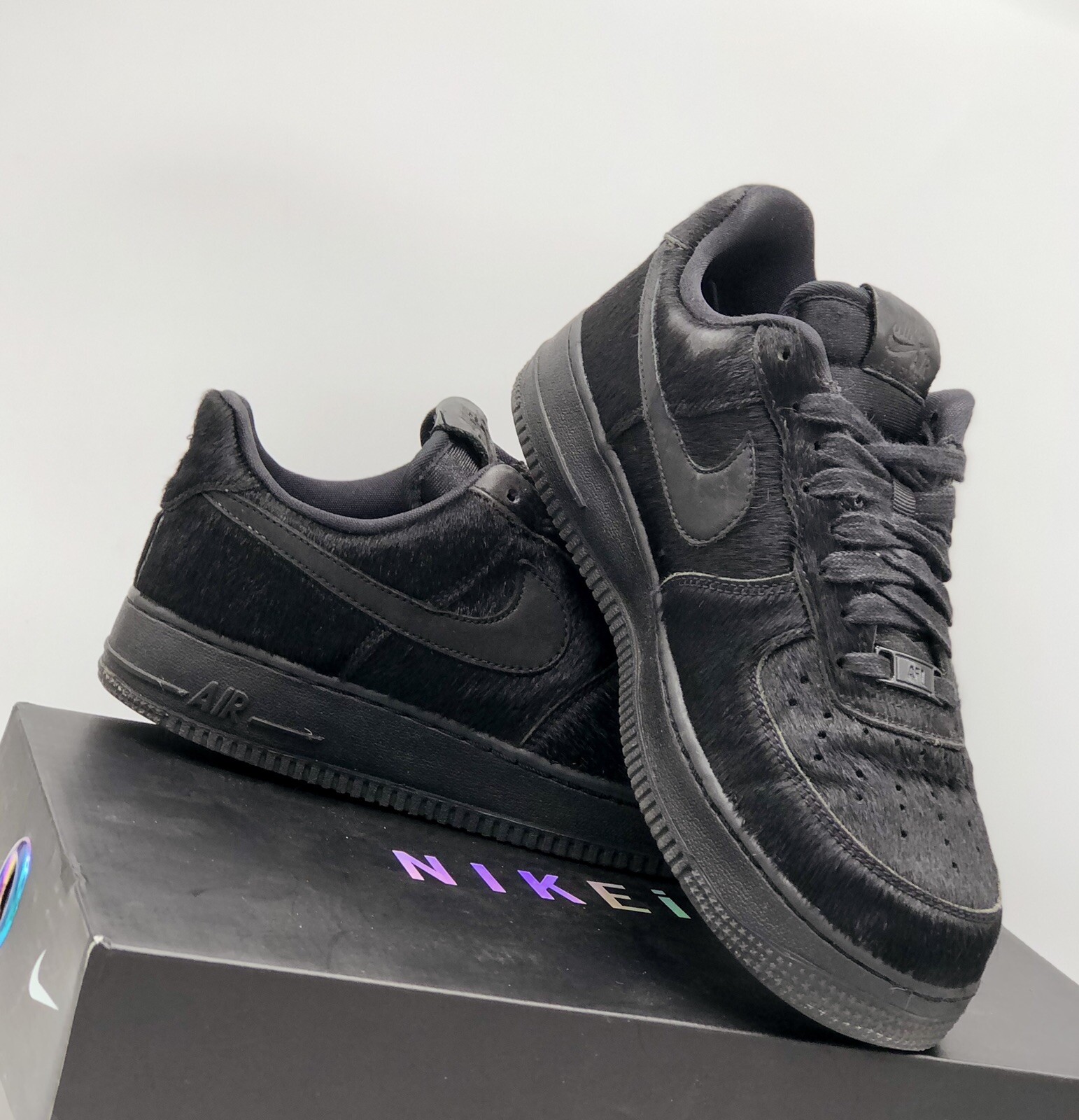 black & white air force 1 low premium trainers