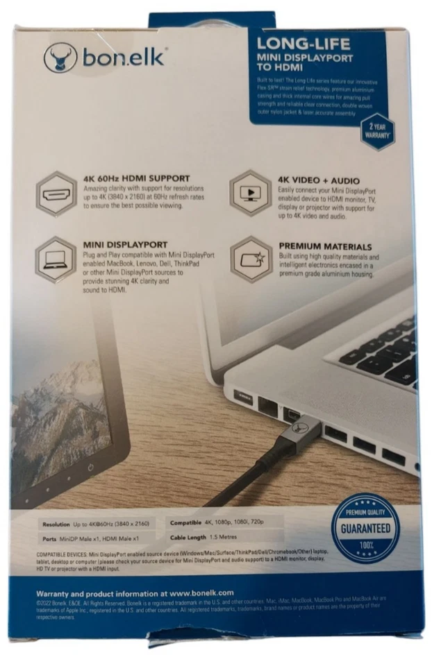 MINI DISPLAY PORT to HDMI Cable/1.5 Metre - Image 2 of 4