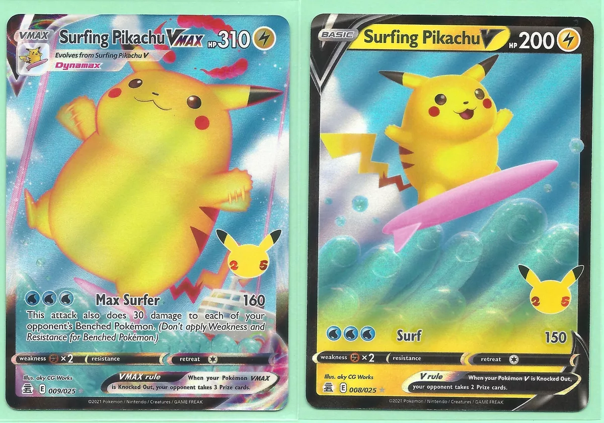 Surfing Pikachu VMAX - 9/25 - Ultra Rare