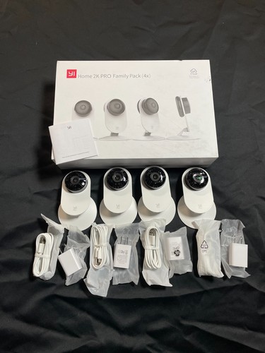 YI Home 2K Pro YYS.62121 White Wi-Fi Security Surveillance Camera 4 Pack