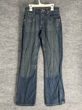 Wrangler Retro Jeans Youth Size 16 Blue Denim Relaxed Boot Bootcut Slim