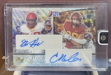 2022 Leaf Pro Set Breece Hall, Charlie Kolar 1/1 College Connections Auto