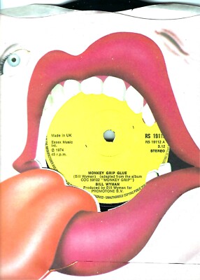 BILL WYMAN- ''MONKEY GRIP GLUE''/''WHAT A BLOW''- ROLLING STONE 19112 (UK PRESS)- NM