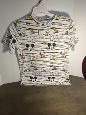 DisneyCrew Neck T Shirt Short Sleeve Halloween Mickey Graphics 10-12 Childs