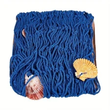 1Bag Fish Net Wall Decoration with Shell Ocean Themed Wall Hangings Fishing Net