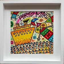 Porto Mirò Bruno Donzelli Opera Quadro SERIGRAFIA con Cornice Firmata Numerata