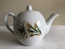 Verbilok Porcelain Tea Pot White Hand painted  Russia (USSR)