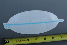 LOCAL MOTION Hawaii Surfboards Clear Teal White 80s LM1 Vintage Surfing STICKER