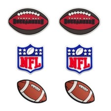 NFL Tampa Bay Buccaneers Football Team For Crocs Shoe Charms Jibbitz - 6 pieces
