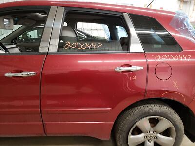 リヤドロ 07-12 ACURA RDX DRIVER LEFT REAR SIDE DOOR ASSY MOROCCAN RED PAINT