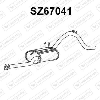 Silencieux arrière Suzuki Alto VI 1.1 silencieux et résistant pour trajets urbains
