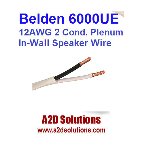 BELDEN 6000UE 8771000 12 AWG 2C Cable Plenumrated InWall Speaker Wire