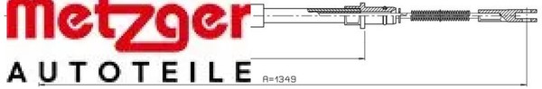 Metzger 10.7814 Seilzug FüR Feststellbremse Handbremsseil Bremsseil-image