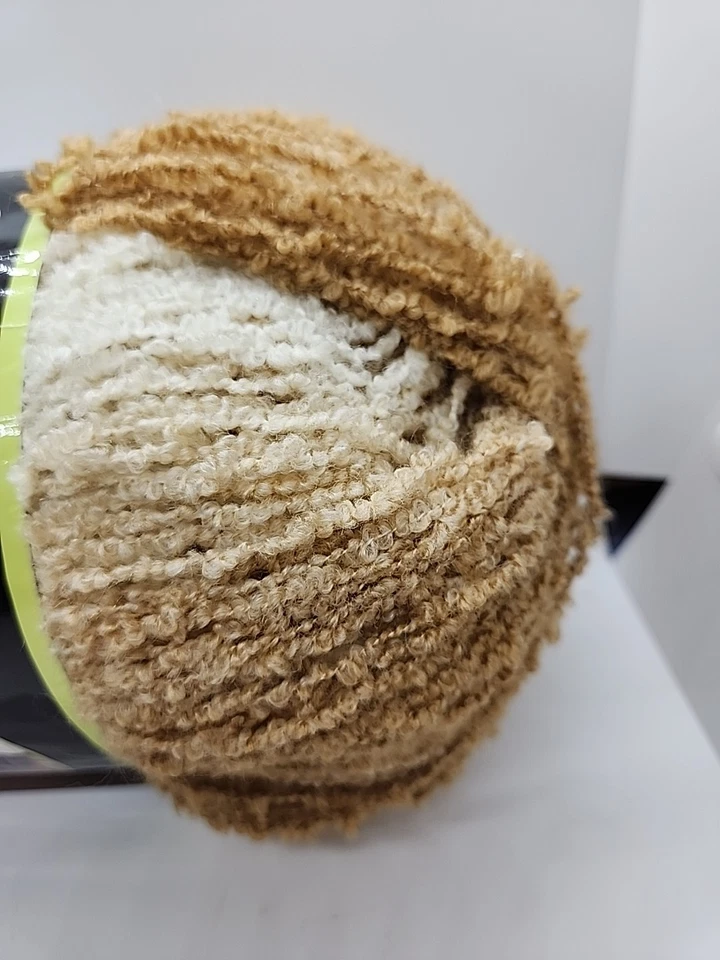 Hilo Sensations Rainbow Boucle camel suave crema bronceado marrón Foto 3 de 4