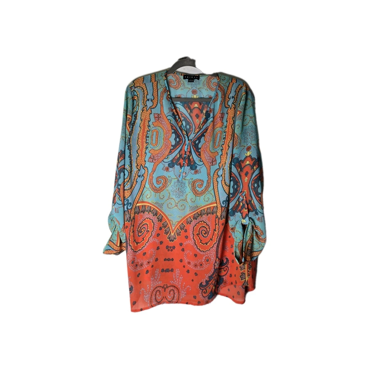 Dames Western Tribal Etnische Print Shirt Casual Tops