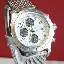 Breitling Colt Chronograph Automatic Watch A13388 Date 44mm ALL S.S. Mesh Band 3