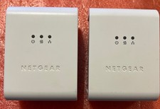 Used NETGEAR XET1001 85 Mbps Powerline Network Adapter Bridge Lot Of 2