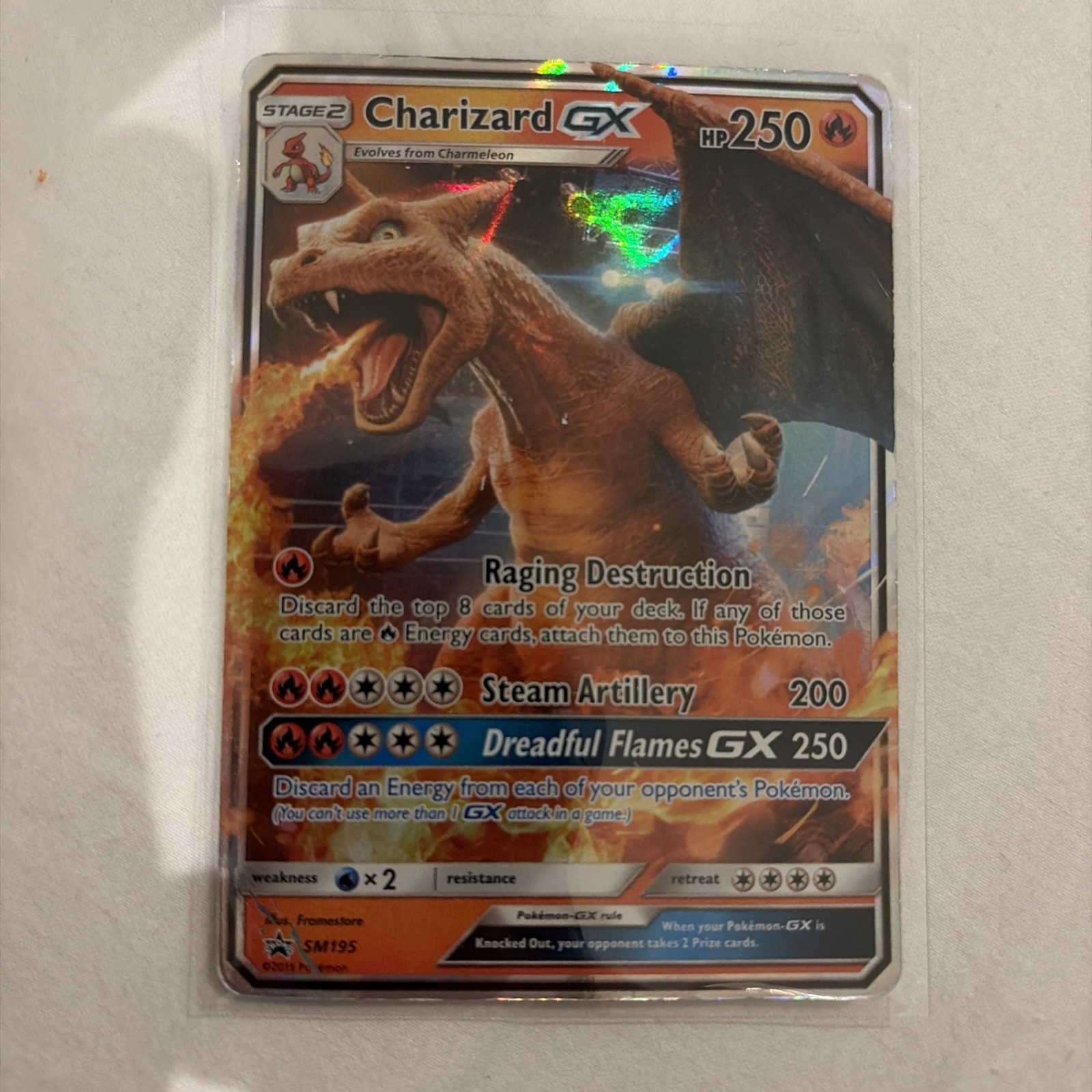 Charizard GX SM195 Pokemon Sun & Moon Black Star Promo Card. Pk000835