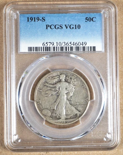 1919-S WALKING LIBERTY HALF DOLLAR PCGS VG10 546049
