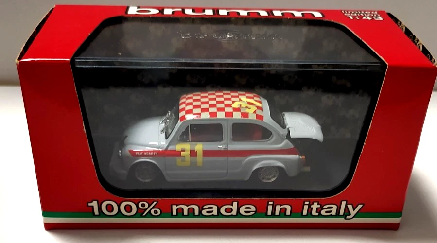BRUMM 1:43 AUTO FIAT ABARTH 1000 BERLINA 4 ORE MONZA 1966 #31 CELLA ART R369C - Immagine 2 di 2