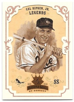 CAL RIPKEN JR 2004 DONRUSS DIAMOND KINGS FRAMED BRONZE B&W 160 BALTIMORE ORIOLES