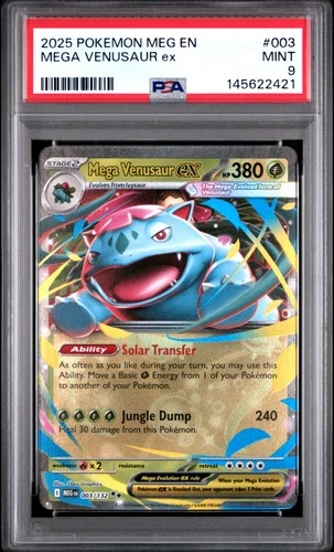 2025 POKEMON MEG EN-MEGA EVOLUTION #003 MEGA VENUSAUR EX PSA 9